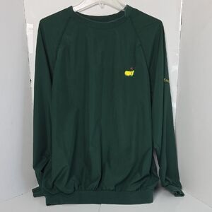 Masters Augusta National Golf Green Long Sleeve Pullover Windbreaker Slazenger
